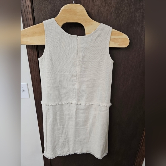 'S Max Mara Beige Linen Blend Sleeveless Sheath Dress‎ Career Work Women's Sz 10 - Picture 4 of 5